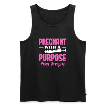 Pregnant with a purpose Proud surrogate - Männer Premium Bio Tank Top - Schwarz - Vorne - AI Model Male 178 light (178cm)