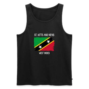 Drapeau de Saint-Kitts-et-Nevis - Antilles - Caraïbes - Débardeur bio Premium Homme - noir - Devant - Michal (187cm)