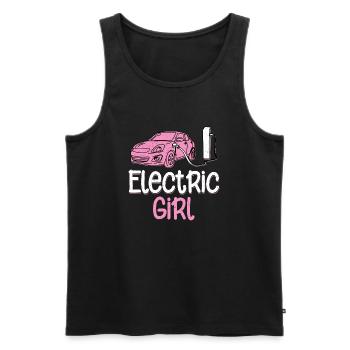 Electric Girl Electric Vehicle EV Driver - Männer Premium Bio Tank Top - Schwarz - Vorne - AI Model Male 178 light (178cm)