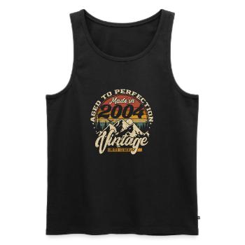 Hergestellt im Jahr 2004 Vintage Limited Edition Geschenk - Männer Premium Bio Tank Top - Schwarz - Vorne - Michal (187cm)