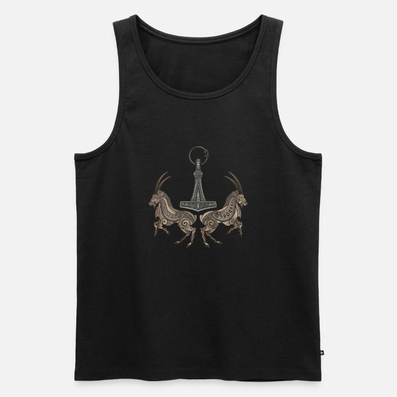 mjölnir - Männer Premium Bio Tank Top - Schwarz