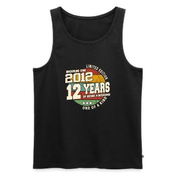 2012 Vintage Retro Classique 12 ans - Débardeur bio Premium Homme - noir - Devant - Michal (187cm)