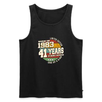 1983 Vintage Retro Classic 41 Years - Men's Premium Organic Tank Top - black - Front - AI Model Male 178 light (178cm)