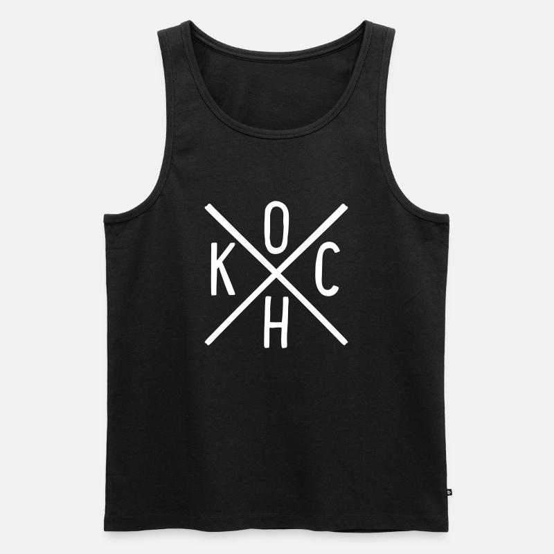 Koch - Männer Premium Bio Tank Top - Schwarz