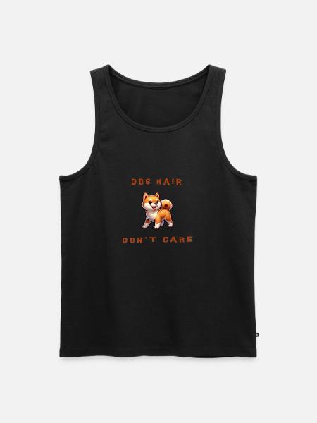 Dog Hair, don't care Shiba Inu doggo - Men's Premium Organic Tank Top - black