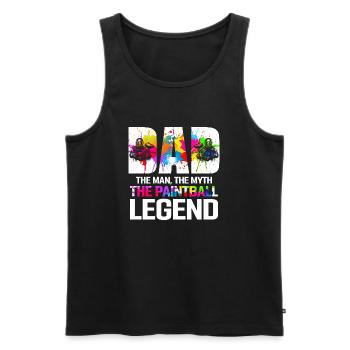 Dad The Man The Myth The Paintball Legend Tactical - Men's Premium Organic Tank Top - black - Front - Michal (187cm)