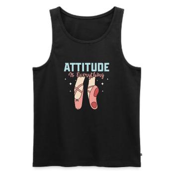 Attitude Is Everything Ballet Dancing - Men's Premium Organic Tank Top - black - Front - AI Model Male 178 light (178cm)