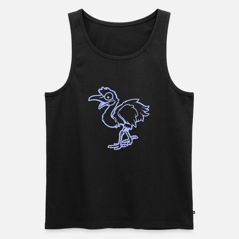 strauß comic - Männer Premium Bio Tank Top - Schwarz
