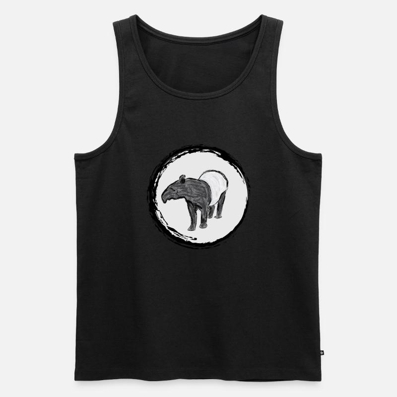 Schabrackentapir / Malayan Tapir II - Männer Premium Bio Tank Top - Schwarz