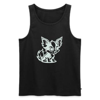 Dog Comic - Men's Premium Organic Tank Top - black - Front - Michal (187cm)