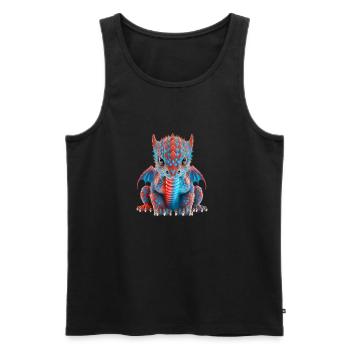 Bébé dragon - Débardeur bio Premium Homme - noir - Devant - Michal (187cm)