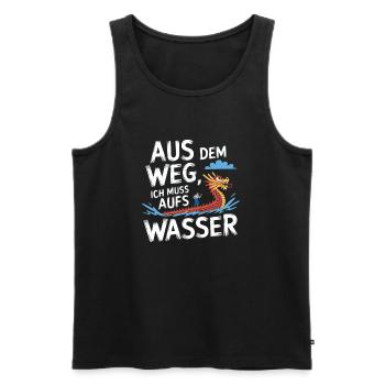 Aus dem Weg, ich muss aufs Wasser - Männer Premium Bio Tank Top - Schwarz - Vorne - Michal (187cm)