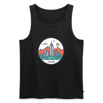 Atlanta Georgia Geschenk Geschenkidee - Männer Premium Bio Tank Top - Schwarz - Vorne - Michal (187cm)