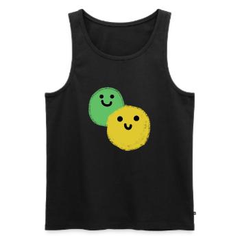 Zwei Bälle - Männer Premium Bio Tank Top - Schwarz - Vorne - Michal (187cm)