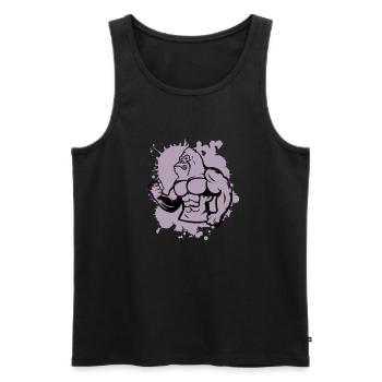 Gorilla Strong Animal - Men's Premium Organic Tank Top - black - Front - AI Model Male 178 light (178cm)