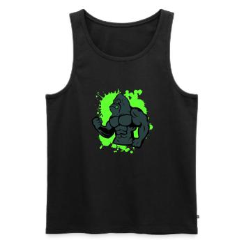 Gorilla Strong Animal - Men's Premium Organic Tank Top - black - Front - AI Model Male 178 light (178cm)