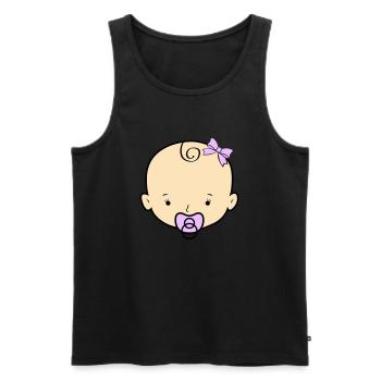 Bébé - Débardeur bio Premium Homme - noir - Devant - Michal (187cm)