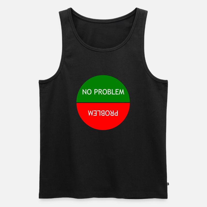 Kein Problem vs. Problem - Männer Premium Bio Tank Top - Schwarz