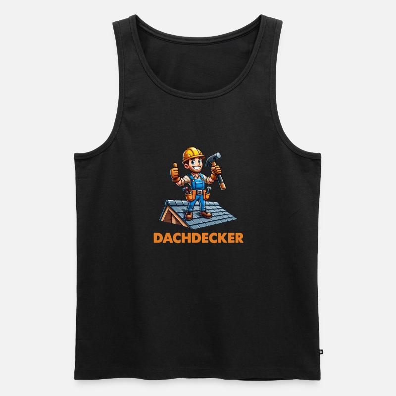 Dachdecker - Männer Premium Bio Tank Top - Schwarz