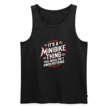 Minibike-Fan mit Herz - Männer Premium Bio Tank Top - Schwarz - Vorne - Michal (187cm)