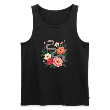 Lunar New Year - Schlange 2025 - Männer Premium Bio Tank Top - Schwarz - Vorne - AI Model Male 178 light (178cm)