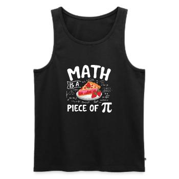 Math Is A Piece Of Pi - Funny Pi Pun Pi Day - Débardeur bio Premium Homme - noir - Devant - Michal (187cm)