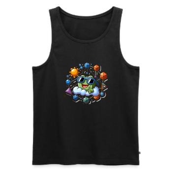 Mathe Spiel - Männer Premium Bio Tank Top - Schwarz - Vorne - AI Model Male 178 light (178cm)