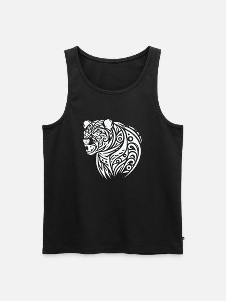 Bear Grizzly - Men's Premium Organic Tank Top - black