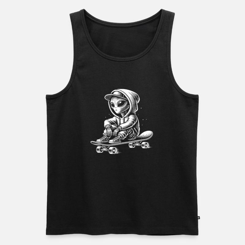 Skateboard - Männer Premium Bio Tank Top - Schwarz