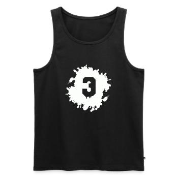 3 klecks - Männer Premium Bio Tank Top - Schwarz - Vorne - Michal (187cm)