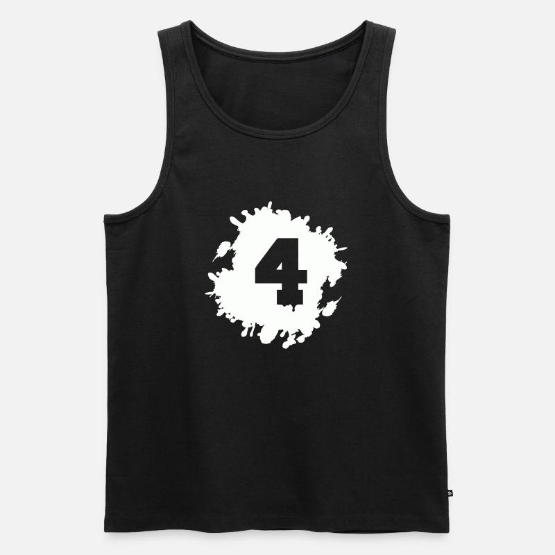 4 klecks - Männer Premium Bio Tank Top - Schwarz