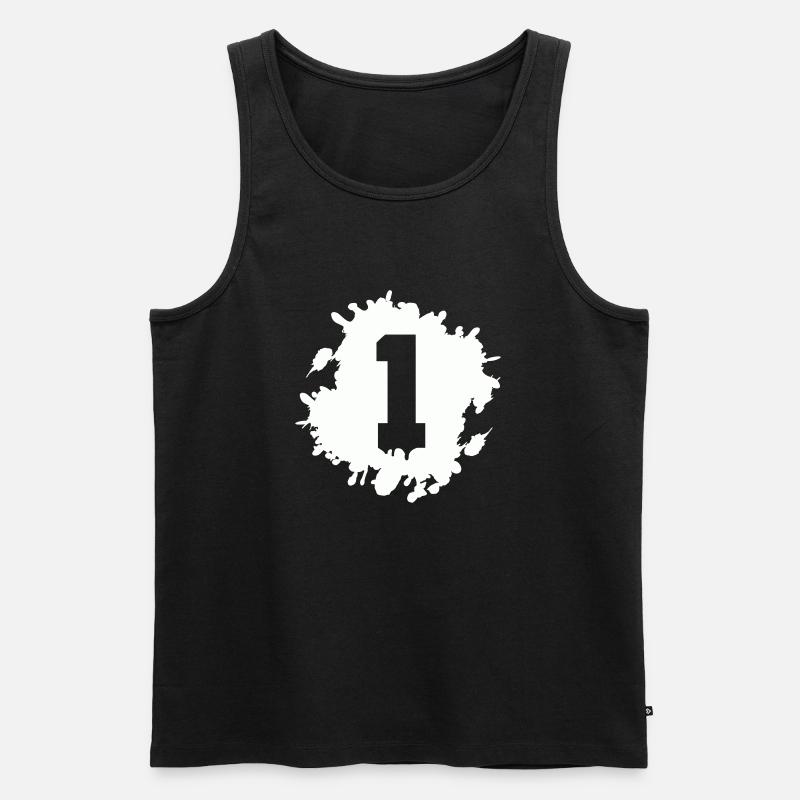 1 klecks - Männer Premium Bio Tank Top - Schwarz