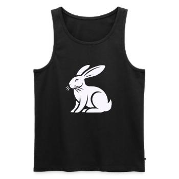 hase kaninchen - Männer Premium Bio Tank Top - Schwarz - Vorne - Michal (187cm)