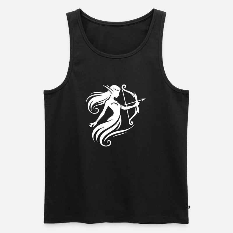 elfe pfeil und bogen - Männer Premium Bio Tank Top - Schwarz
