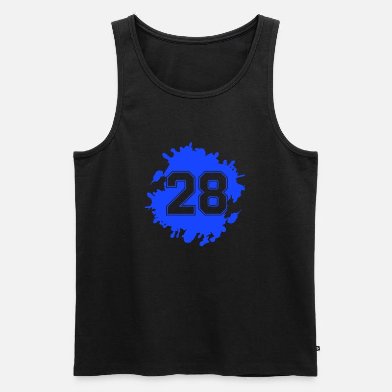 28 klecks - Männer Premium Bio Tank Top - Schwarz