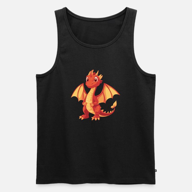 Drache - Männer Premium Bio Tank Top - Schwarz