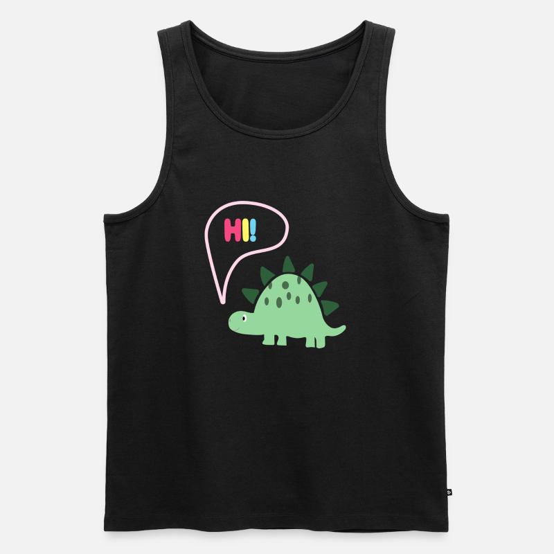 Hi Dino - Geschenkidee - Kindermode - Männer Premium Bio Tank Top - Schwarz