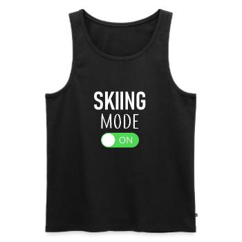 Mode ski activé - Ski - Ski - Itinéraire - Débardeur bio Premium Homme - noir - Devant - Michal (187cm)
