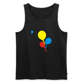 ballons - Männer Premium Bio Tank Top - Schwarz - Vorne - AI Model Male 178 light (178cm)