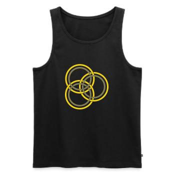Borromäische Ringe - Männer Premium Bio Tank Top - Schwarz - Vorne - Michal (187cm)