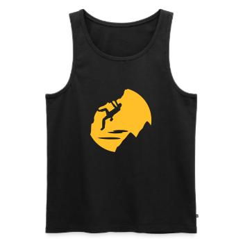 Climbing, rope, knots, mountain, carbine, hiking, - Men's Premium Organic Tank Top - black - Front - Michal (187cm)