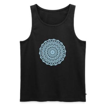 Mandala - Männer Premium Bio Tank Top - Schwarz - Vorne - Michal (187cm)