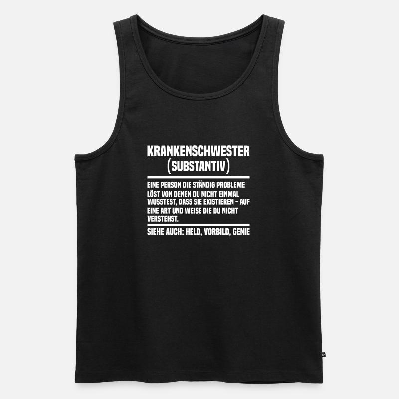 Krankenschwester Krankenpfleger - Männer Premium Bio Tank Top - Schwarz