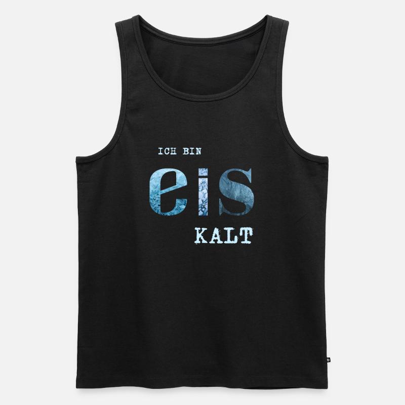 Ich bin Eis kalt - Männer Premium Bio Tank Top - Schwarz