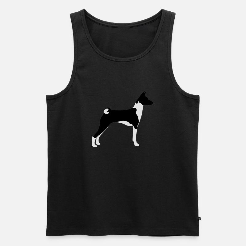 Basenji - Männer Premium Bio Tank Top - Schwarz
