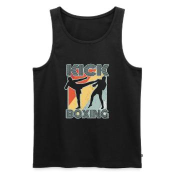 Kickboxing - Männer Premium Bio Tank Top - Schwarz - Vorne - Michal (187cm)