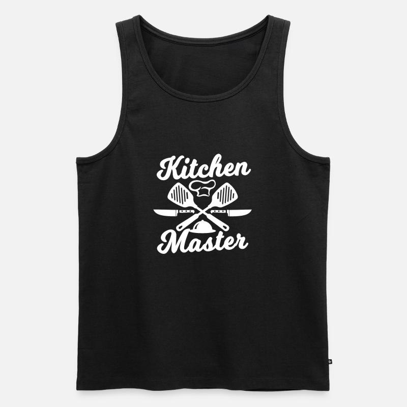 Koch Kitchen Master - Männer Premium Bio Tank Top - Schwarz