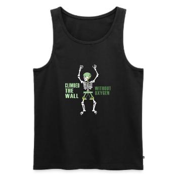 Alpinist klettern Bergsteigen alpin Gipfel - Männer Premium Bio Tank Top - Schwarz - Vorne - AI Model Male 178 light (178cm)