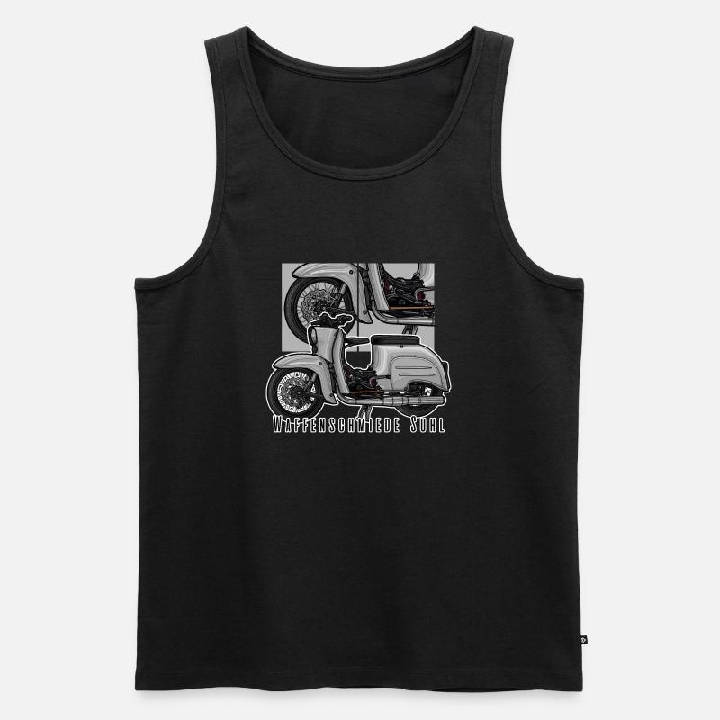 Schwalbe (grau) // Illustration - Männer Premium Bio Tank Top - Schwarz