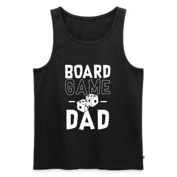 Board Game Dad - Dad Board Games Fan - Men's Premium Organic Tank Top - black - Front - Michal (187cm)